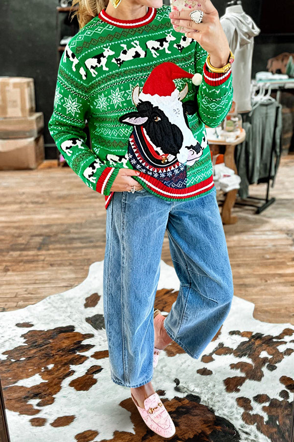 Ugly Christmas Cow Sweater